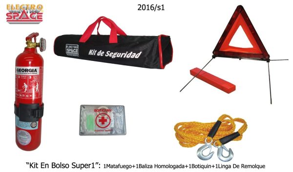 KIT DE SEGURIDAD BOLSO (MATAF+2 BALIZAS+1 LINGA+1 BOT)