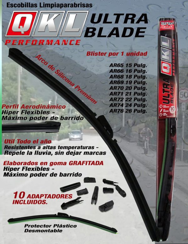 ESCOBILLA QKL ULTRA BLADE 18 1 PZA 18 " DEL.CURVA - Imagen 2