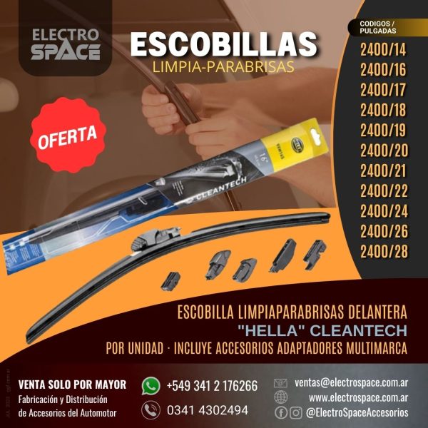 ESCOBILLA AERODINAMICA HELLA 22 1 PZA 22 ” DEL.CURVA