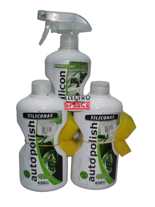 AUTOPOLISH COLORIN AUTOSILICON (SILICONA) CON ESPONJA 450CC