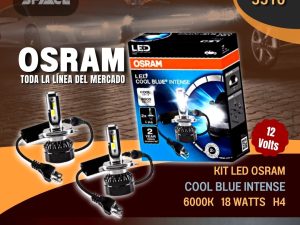 KIT DE LED OSRAM COOL BLUE INTENSE 18 WATTS H4 12V