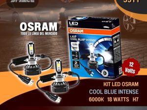 KIT DE LED OSRAM COOL BLUE INTENSE 18 WATTS H7 12V