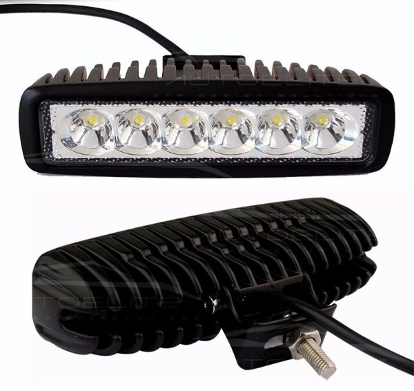 BARRA LED 27 W 12-24V 6 LED CON LUPA ALTA POTENCIA (15CM)