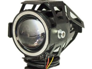 FARO AUXILIAR LED CREE PARA MOTO 15 W CON LUPA+OJO DE ANGEL