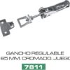 GANCHO  REGULABLE CROMADO CHICO 165 mm Jgo.