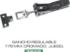 GANCHO  REGULABLE CROMADO GRANDE 175 mm Jgo.