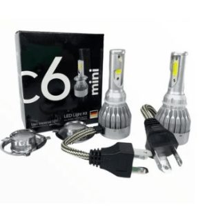 KIT DE LED MODELO C6 (H1-H3-H11-9006-H27-H16) “MINI” 12V