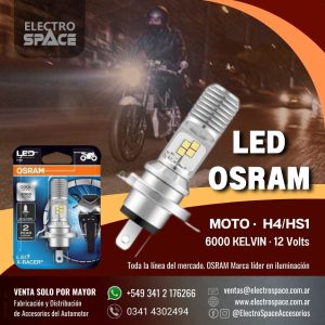 LAMPARA DE LED PARA MOTO OSRAM COOL WHITE H4 PT43 12V 5/5W